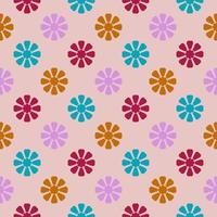 Abstract seamless pattern with mandala flower. Mosaic, tile, polka dot. Floral background. vector