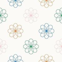 Abstract seamless pattern with mandala flower. Mosaic, tile, polka dot. Floral background. vector