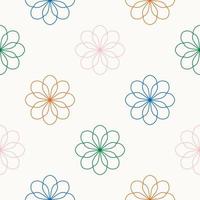 Abstract seamless pattern with mandala flower. Mosaic, tile, polka dot. Floral background. vector