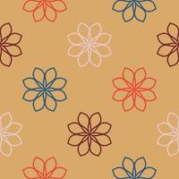 Abstract seamless pattern with mandala flower. Mosaic, tile, polka dot. Floral background. vector