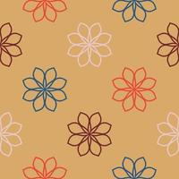 Abstract seamless pattern with mandala flower. Mosaic, tile, polka dot. Floral background. vector