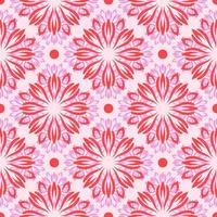 Abstract seamless pattern with mandala flower. Mosaic, tile. Floral background. vector