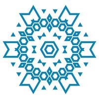 Tribal Mandala. Ornamental geo round element isolated on white background. Geometric logo. vector