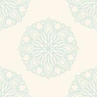 patrón sin costuras de fantasía con mandala ornamental. fondo de flor de garabato redondo abstracto. círculo geométrico floral. vector