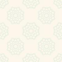 Fantasy seamless pattern with ornamental mandala. Abstract round doodle flower background. Floral geometric circle. vector