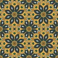 Abstract seamless pattern with mandala flower. Mosaic, tile. Floral background. vector