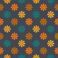 Abstract seamless pattern with mandala flower. Mosaic, tile, polka dot. Floral background. vector