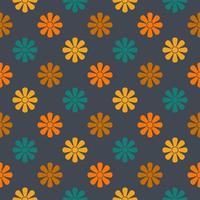 Abstract seamless pattern with mandala flower. Mosaic, tile, polka dot. Floral background. vector