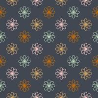 Abstract seamless pattern with mandala flower. Mosaic, tile, polka dot. Floral background. vector