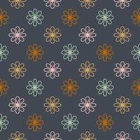 Abstract seamless pattern with mandala flower. Mosaic, tile, polka dot. Floral background. vector