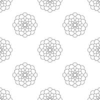Abstract seamless pattern with mandala flower. Mosaic, tile. Floral background. vector
