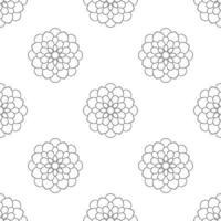 Abstract seamless pattern with mandala flower. Mosaic, tile. Floral background. vector