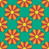Abstract seamless pattern with mandala flower. Mosaic, tile. Floral background. vector