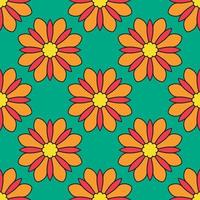 Abstract seamless pattern with mandala flower. Mosaic, tile. Floral background. vector