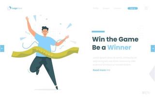 Be a winner for business goals concept vector