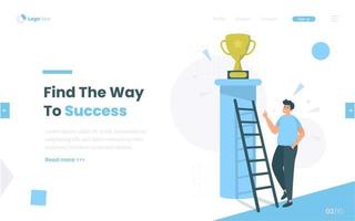 Find the way to success for business goals concept vector