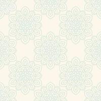 Fantasy seamless pattern with ornamental mandala. Abstract round doodle flower background. Floral geometric circle. vector