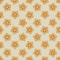 Abstract seamless pattern with mandala flower. Mosaic, tile, polka dot. Floral background. vector