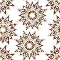 Abstract seamless pattern with mandala flower. Mosaic, tile. Floral background. vector