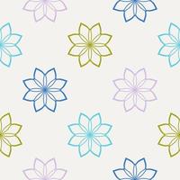 Abstract seamless pattern with mandala flower. Mosaic, tile, polka dot. Floral background. vector