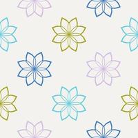 Abstract seamless pattern with mandala flower. Mosaic, tile, polka dot. Floral background. vector