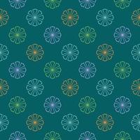 Abstract seamless pattern with mandala flower. Mosaic, tile, polka dot. Floral background. vector