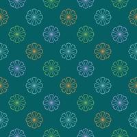 Abstract seamless pattern with mandala flower. Mosaic, tile, polka dot. Floral background. vector