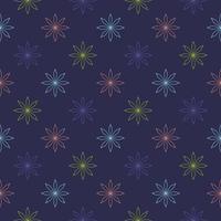 Abstract seamless pattern with mandala flower. Mosaic, tile, polka dot. Floral background. vector