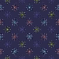 Abstract seamless pattern with mandala flower. Mosaic, tile, polka dot. Floral background. vector