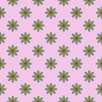 Abstract seamless pattern with mandala flower. Mosaic, tile, polka dot. Floral background. vector