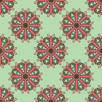 Abstract seamless pattern with mandala flower. Mosaic, tile. Floral background. vector