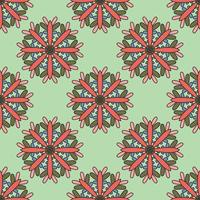 Abstract seamless pattern with mandala flower. Mosaic, tile. Floral background. vector