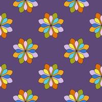 Abstract seamless pattern with mandala flower. Mosaic, tile, polka dot. Floral background. vector