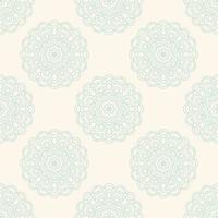 Fantasy seamless pattern with ornamental mandala. Abstract round doodle flower background. Floral geometric circle. vector