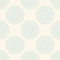 Fantasy seamless pattern with ornamental mandala. Abstract round doodle flower background. Floral geometric circle. vector