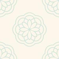 Fantasy seamless pattern with ornamental mandala. Abstract round doodle flower background. Floral geometric circle. vector