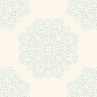 Fantasy seamless pattern with ornamental mandala. Abstract round doodle flower background. Floral geometric circle. vector