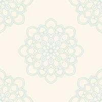 Fantasy seamless pattern with ornamental mandala. Abstract round doodle flower background. Floral geometric circle. vector