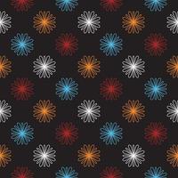 Abstract seamless pattern with mandala flower. Mosaic, tile, polka dot. Floral background. vector