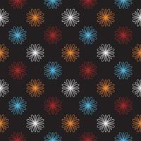 Abstract seamless pattern with mandala flower. Mosaic, tile, polka dot. Floral background. vector