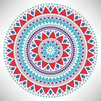 Ornamental round pattern. Tribal mandala. Geometrical circle isolated on white background. vector
