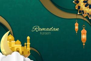 fondo ramadan kareem islámico con elemento vector