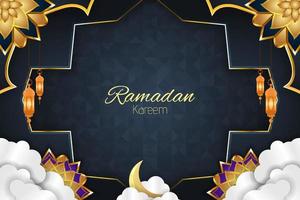 Ramadan Kareem Islamic background with element vector