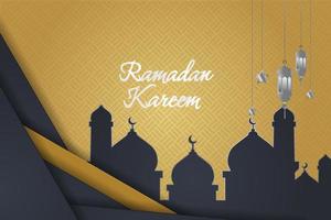 ramadan kareem fondo islámico con elemento vector