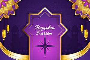 ramadan kareem islamic background with element vector