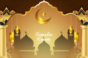 Ramadan Kareem Islamic background with element vector