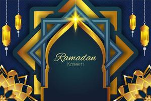 Ramadan Kareem Islamic background with element vector