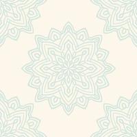 Fantasy seamless pattern with ornamental mandala. Abstract round doodle flower background. Floral geometric circle. vector