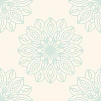 Fantasy seamless pattern with ornamental mandala. Abstract round doodle flower background. Floral geometric circle. vector