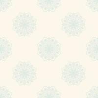 Fantasy seamless pattern with ornamental mandala. Abstract round doodle flower background. Floral geometric circle. vector